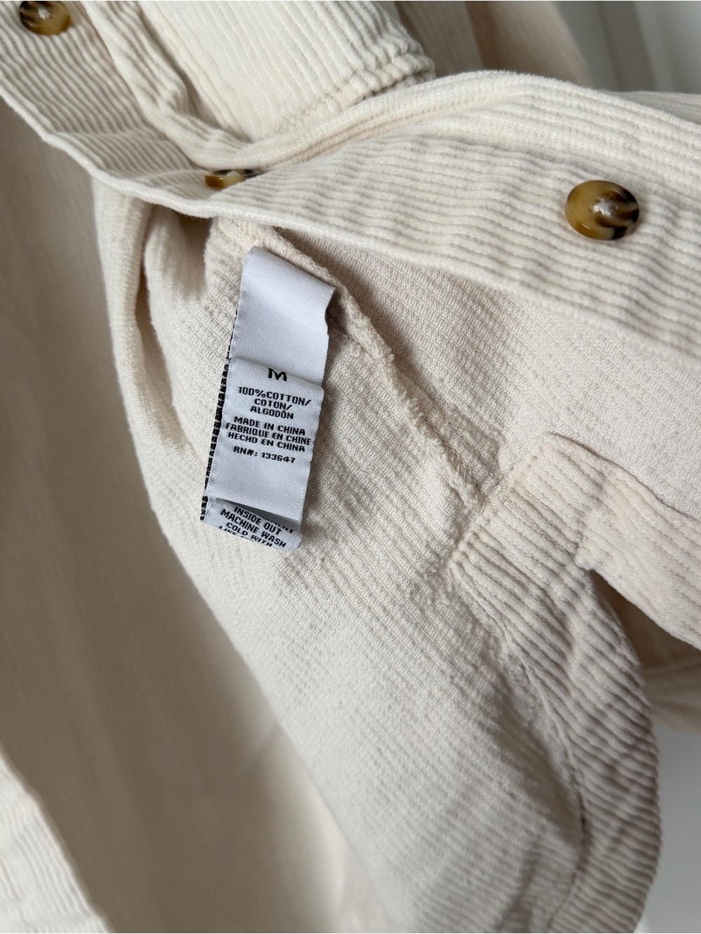 Celebrity Pink Ribbed Cream Shacket - Picture 3 of 3